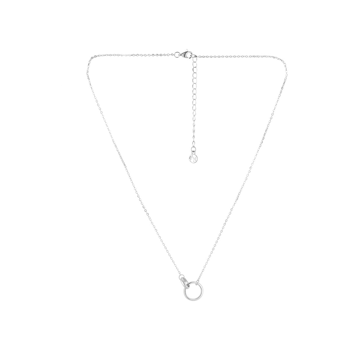 Argento Silver Interlocking Rings Necklace