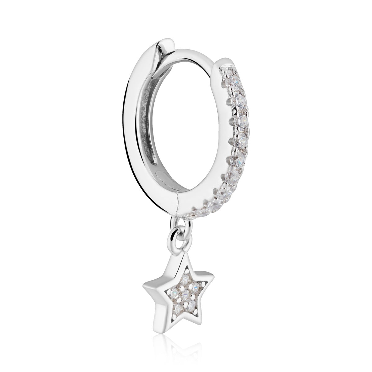 Argento Silver Classic Star Drop Earrings