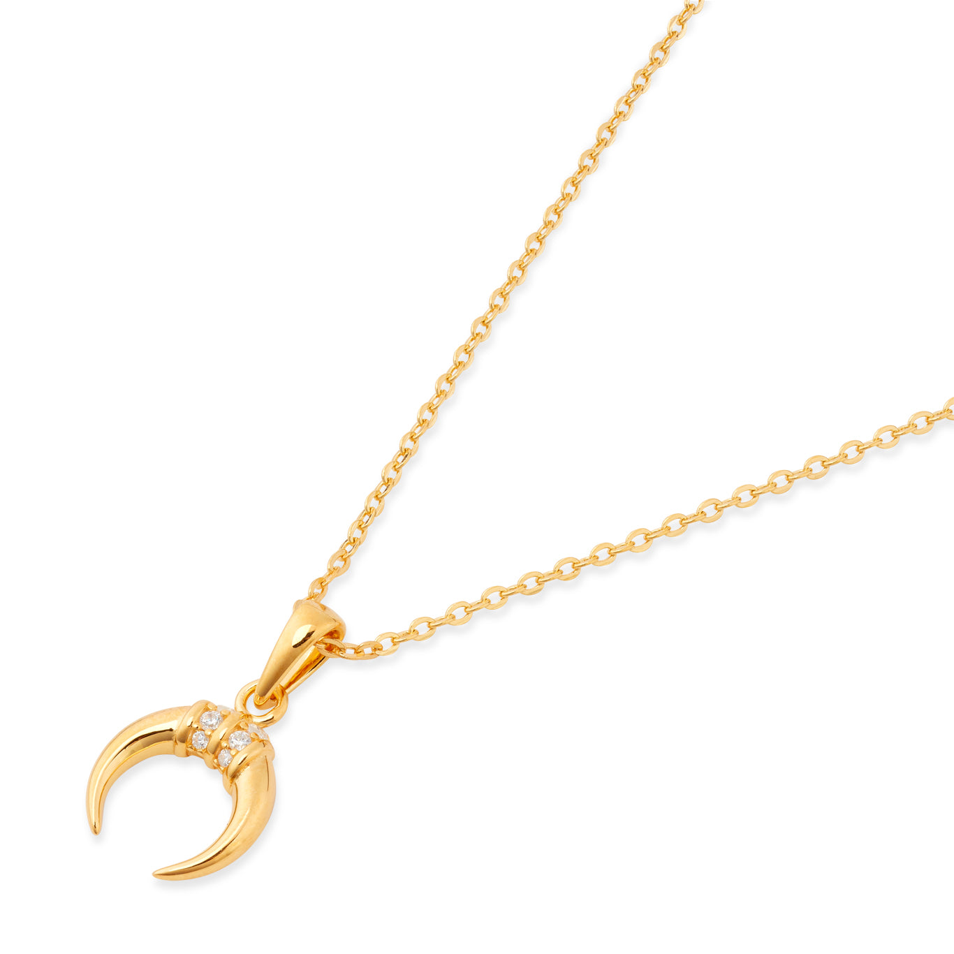 Argento Gold Empowered Cresent Necklace