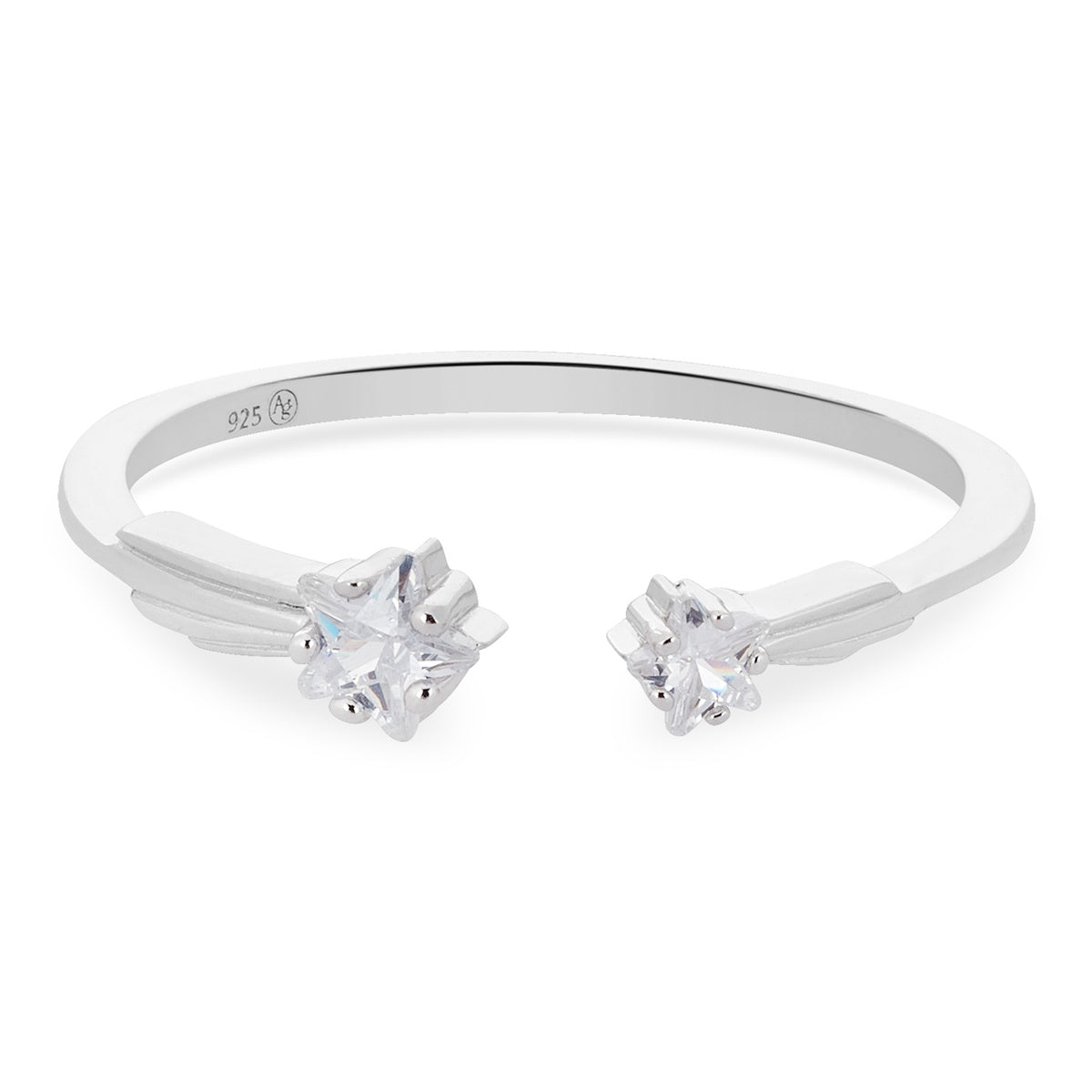Argento Silver Adjustable Shooting Star Ring