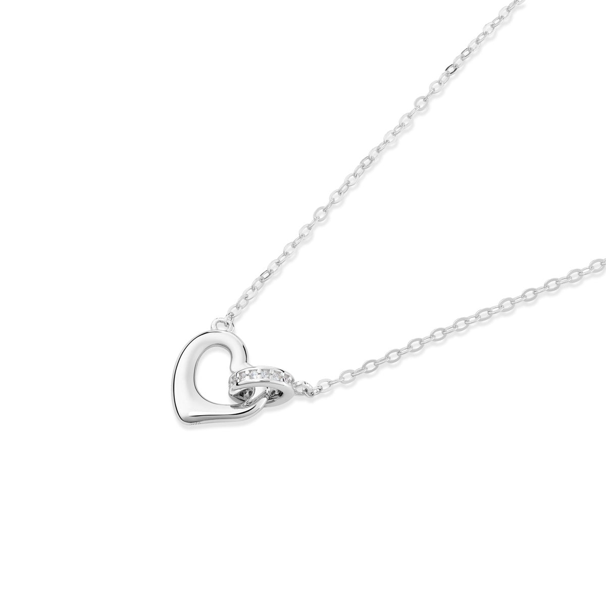 Argento Silver Interlocking Love Necklace