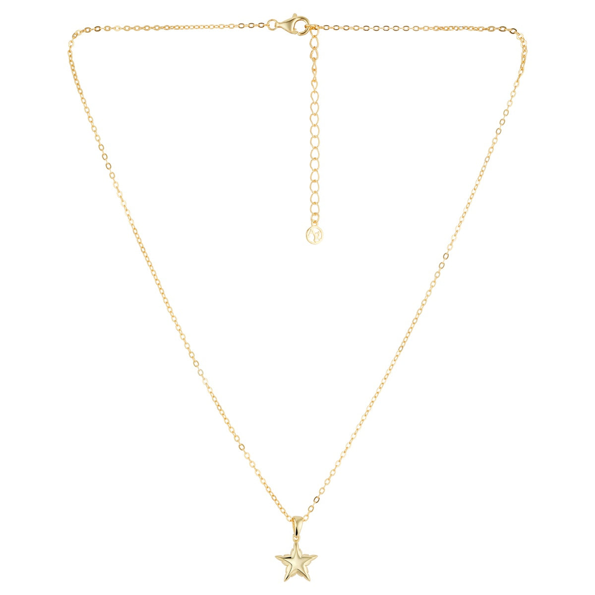Argento Gold Puffy Star Necklace