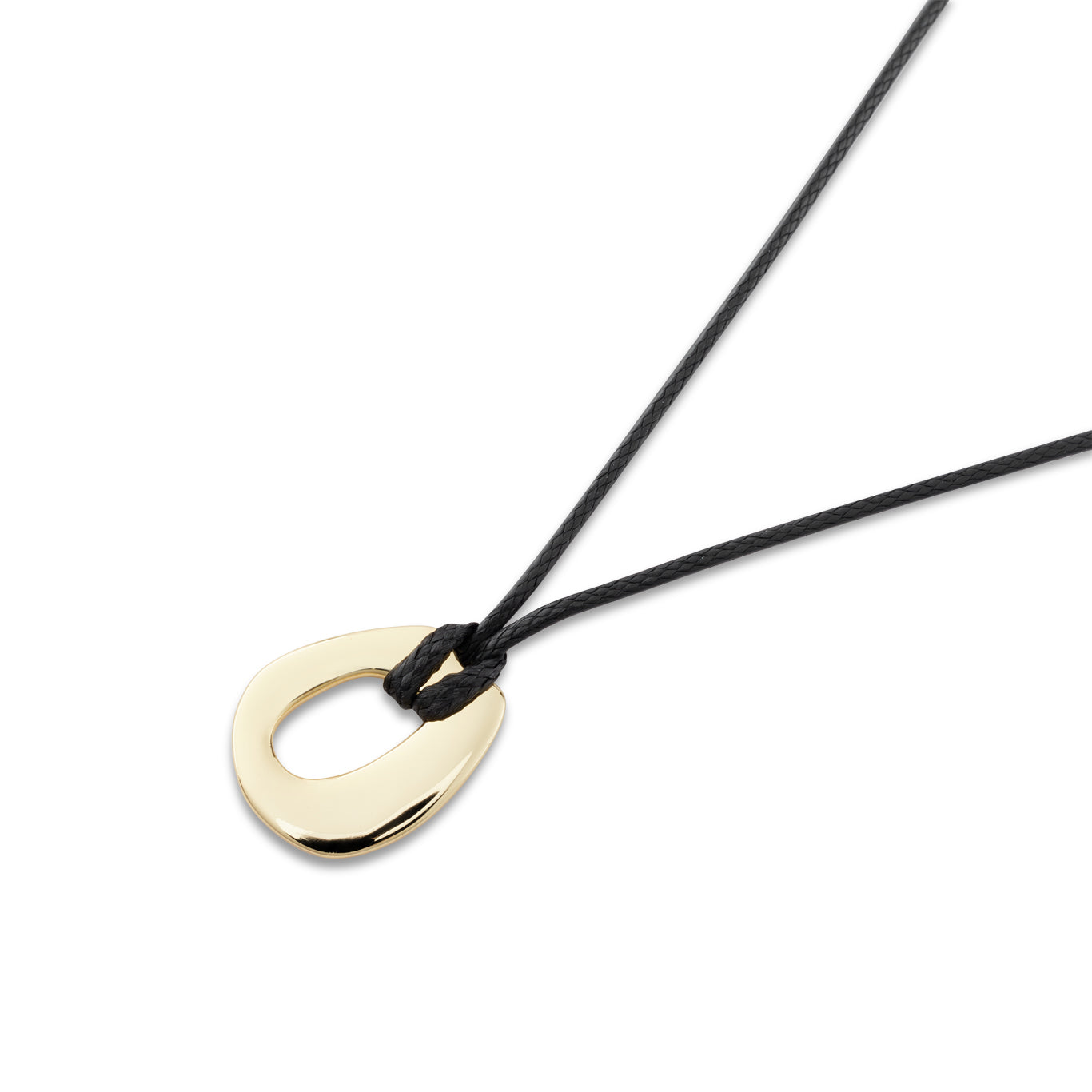 Argento Gold Organic Oval Cord Necklace