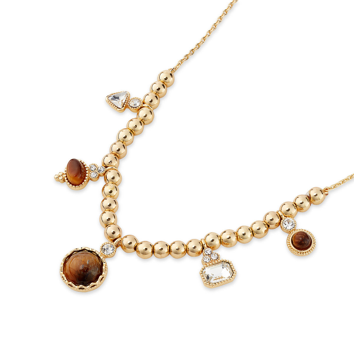 August Woods Gold Tiger's Eye Bead Necklace
