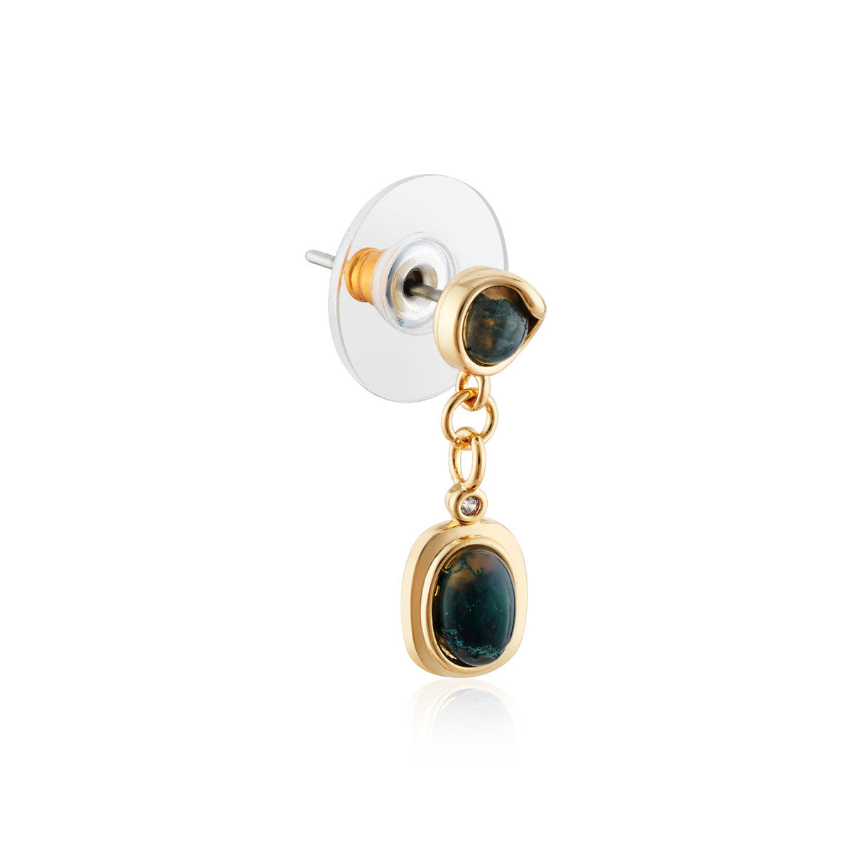 August Woods Gold Green Natural Drop Earrings