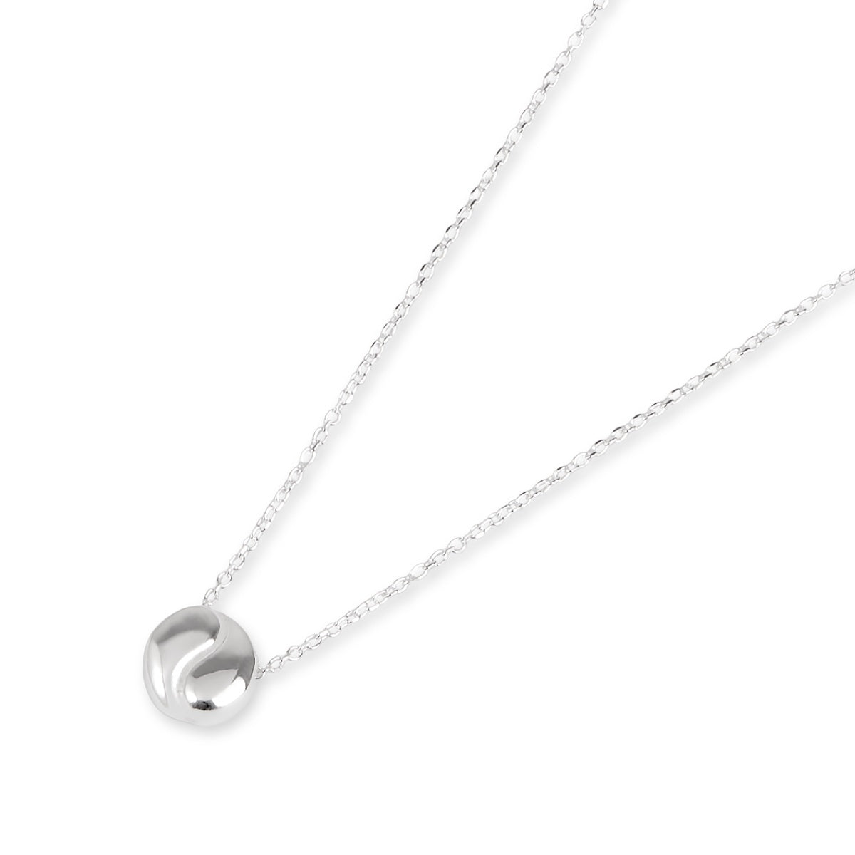 Argento Silver Puff Mini Knot Necklace