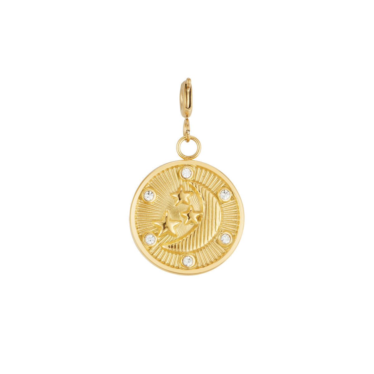 Over & Over Gold Stainless Steel My Moon Stars XL Charm
