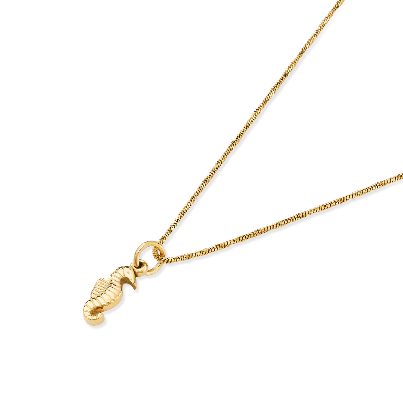 Over & Over Gold Stainless Steel 14k Seahorse Necklace