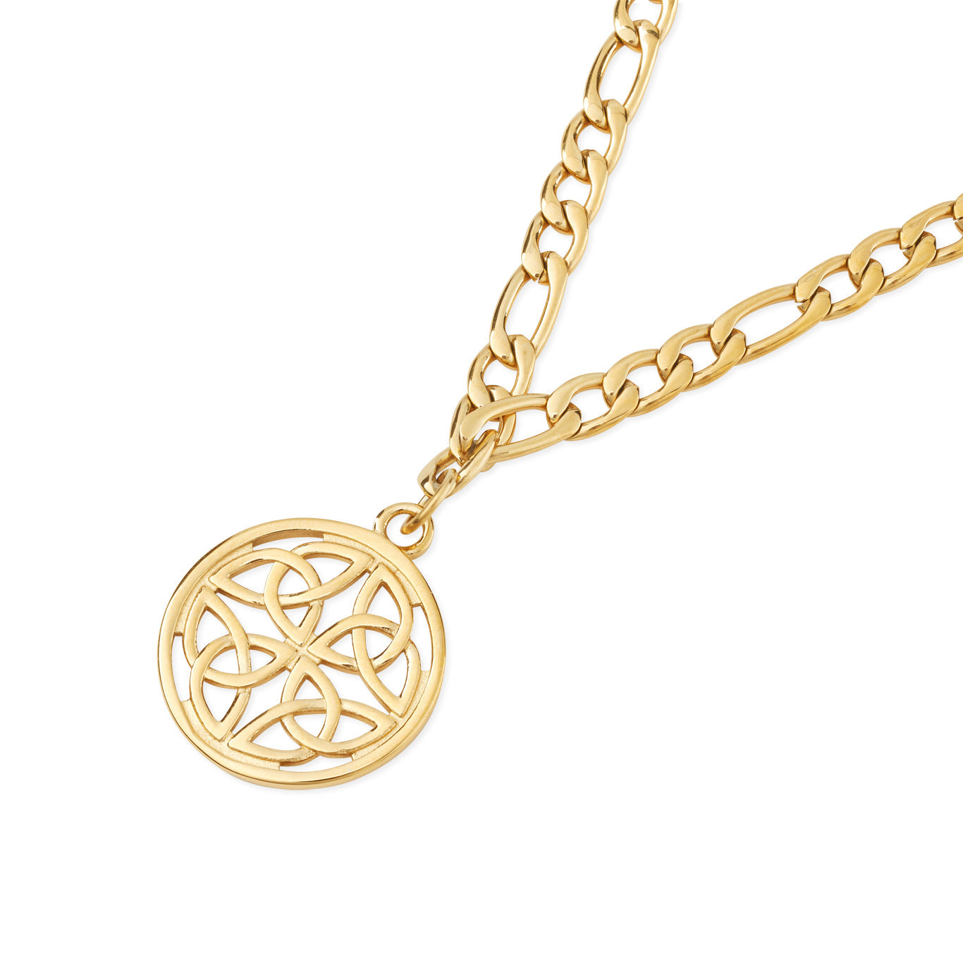Over & Over Gold Stainless Steel 14k Celtic Knot Necklace