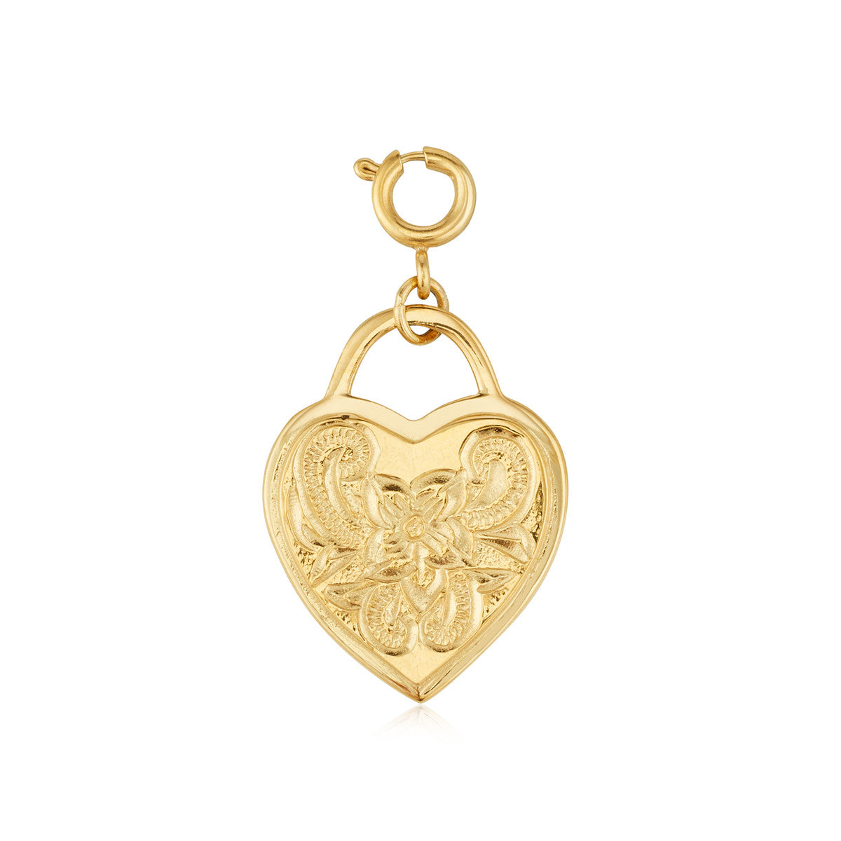 Over & Over Gold Stainless Steel 14k Beloved Heart XL Charm
