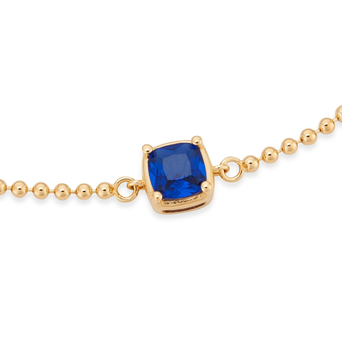 Argento Gold Blue CZ Ball Bracelet