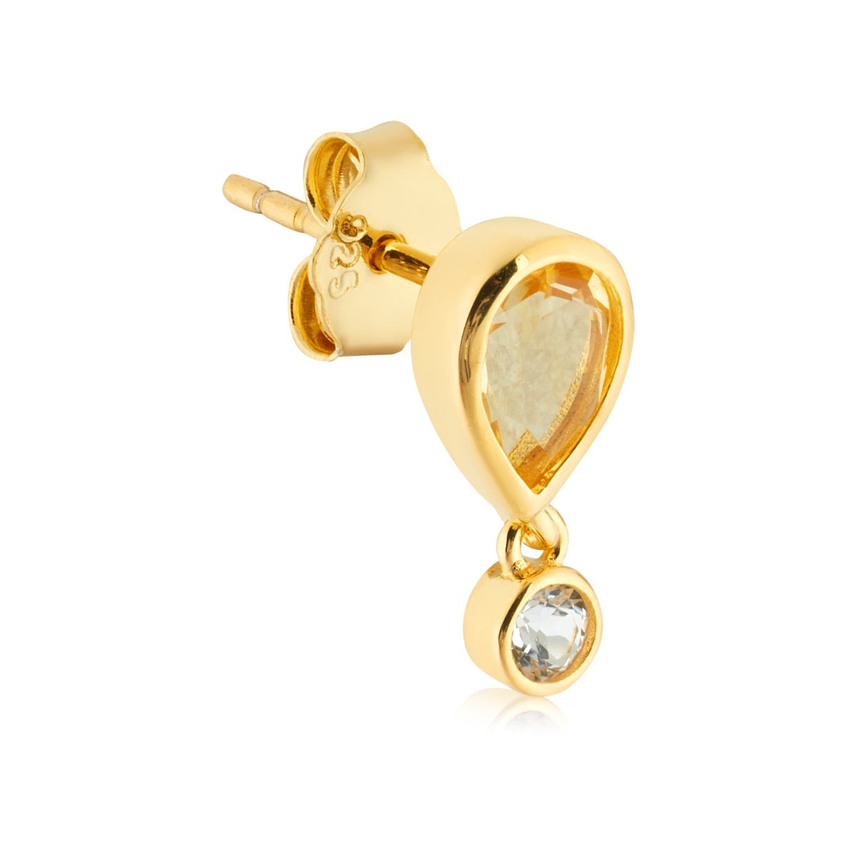 Argento Gold 18k Plated Citrine Topaz Earrings