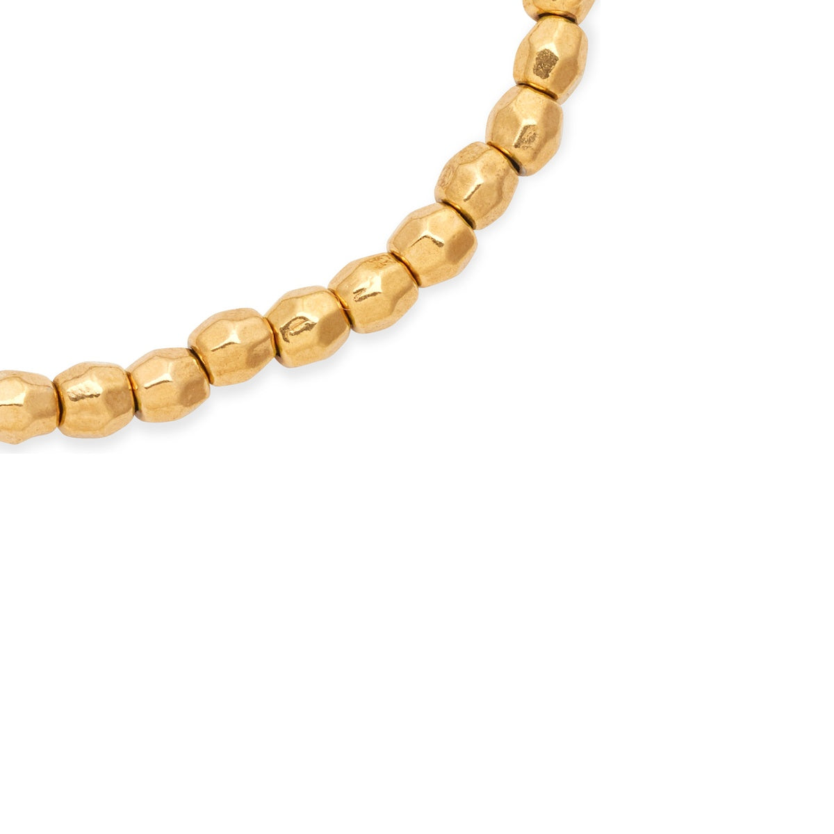 Over & Over Gold Faceted Beaded Bracelet