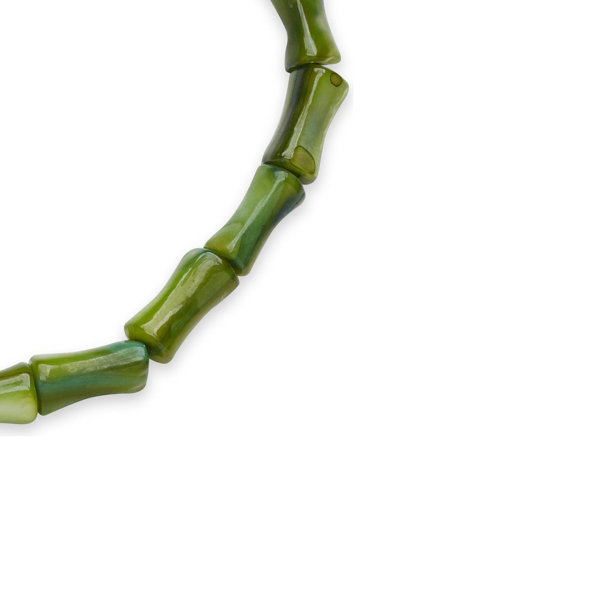 Over & Over Gold Green Bamboo Beaded Bracelet