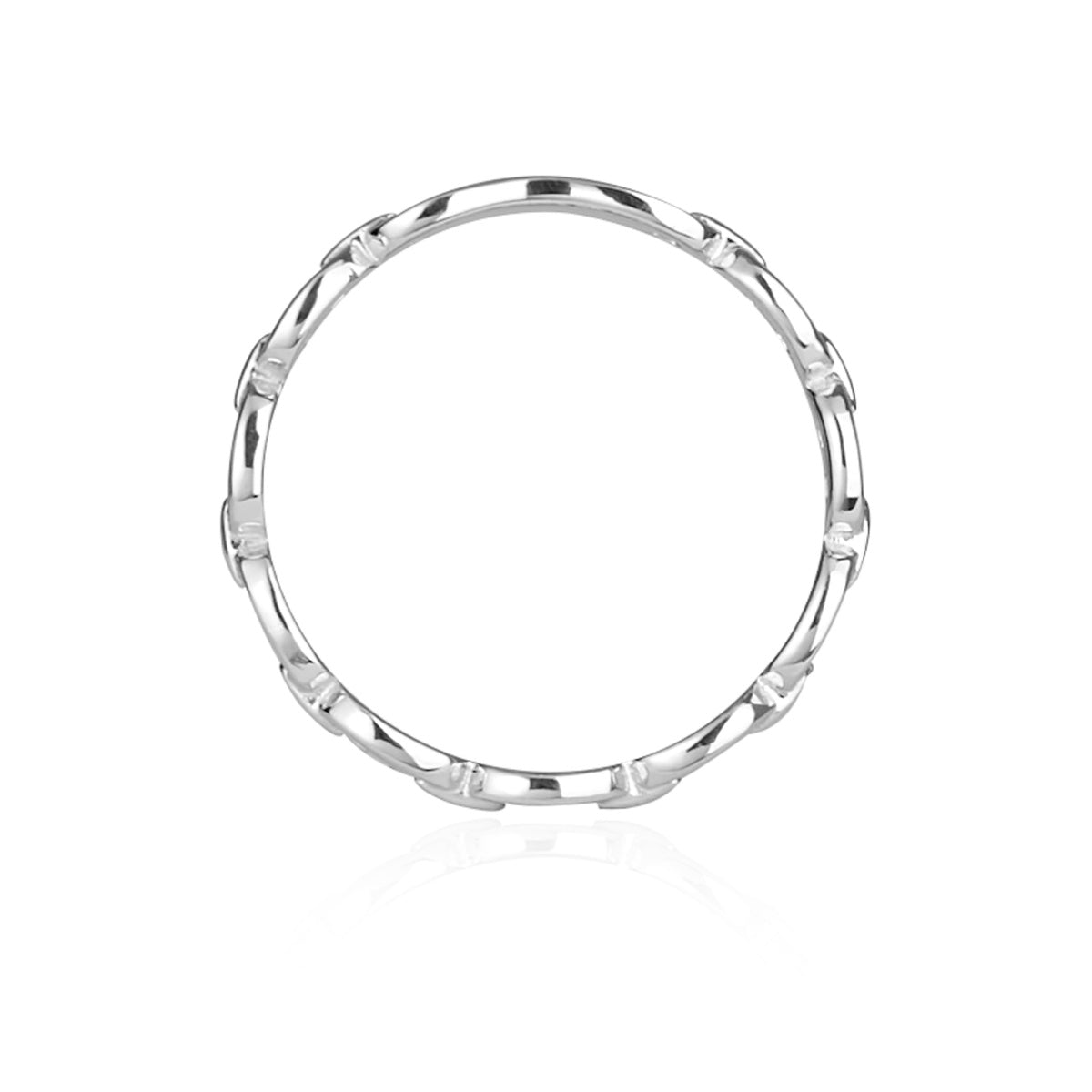 Argento Silver Mini Marine Link Ring