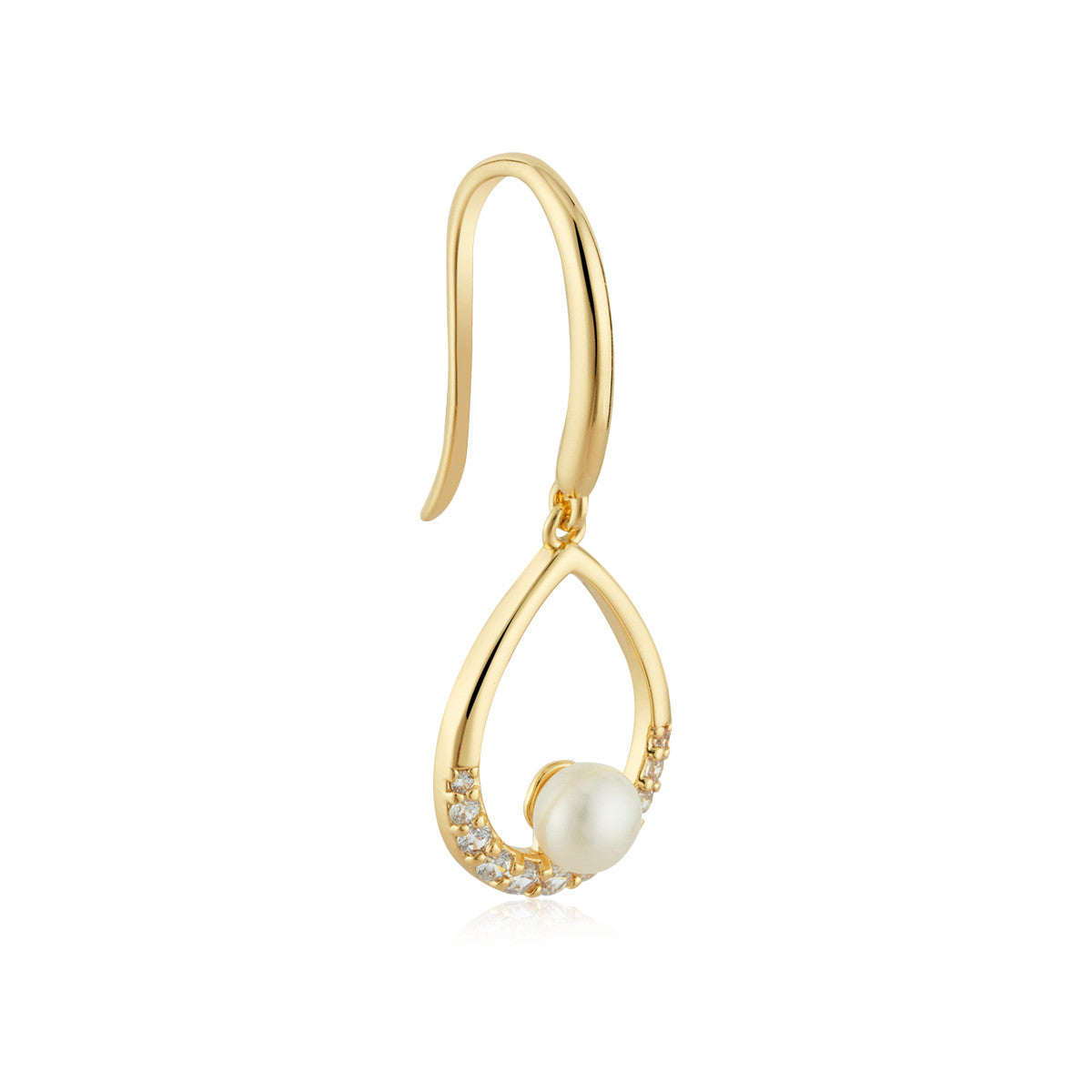 August Woods Gold Freshwater Pearl Oval Drop Earrings