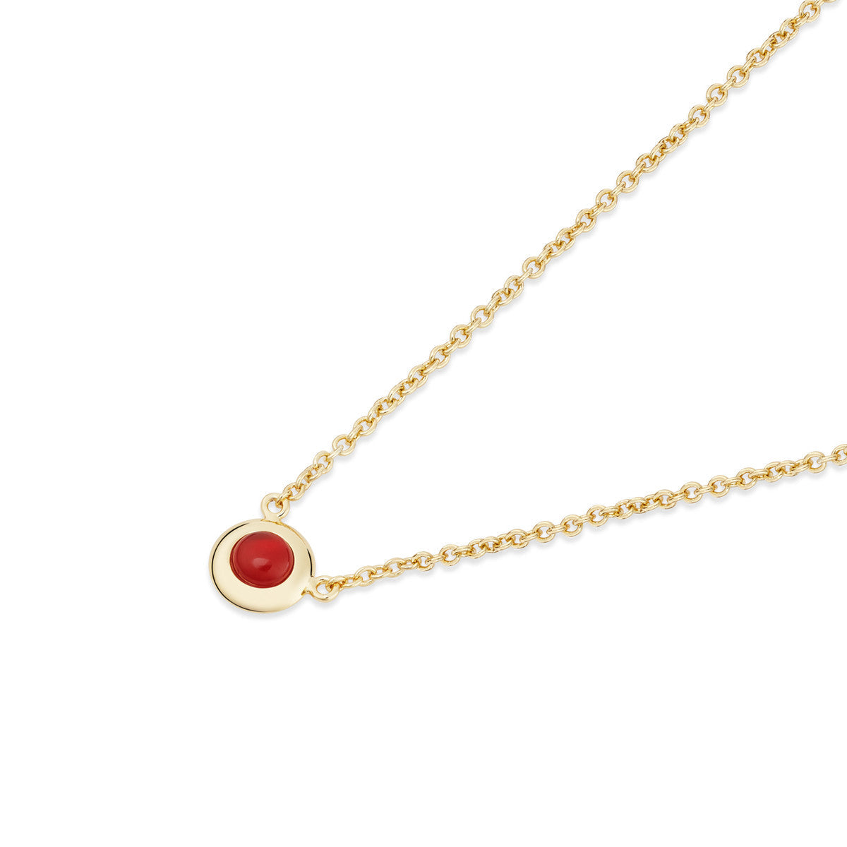 August Woods Gold Red Agate Necklace