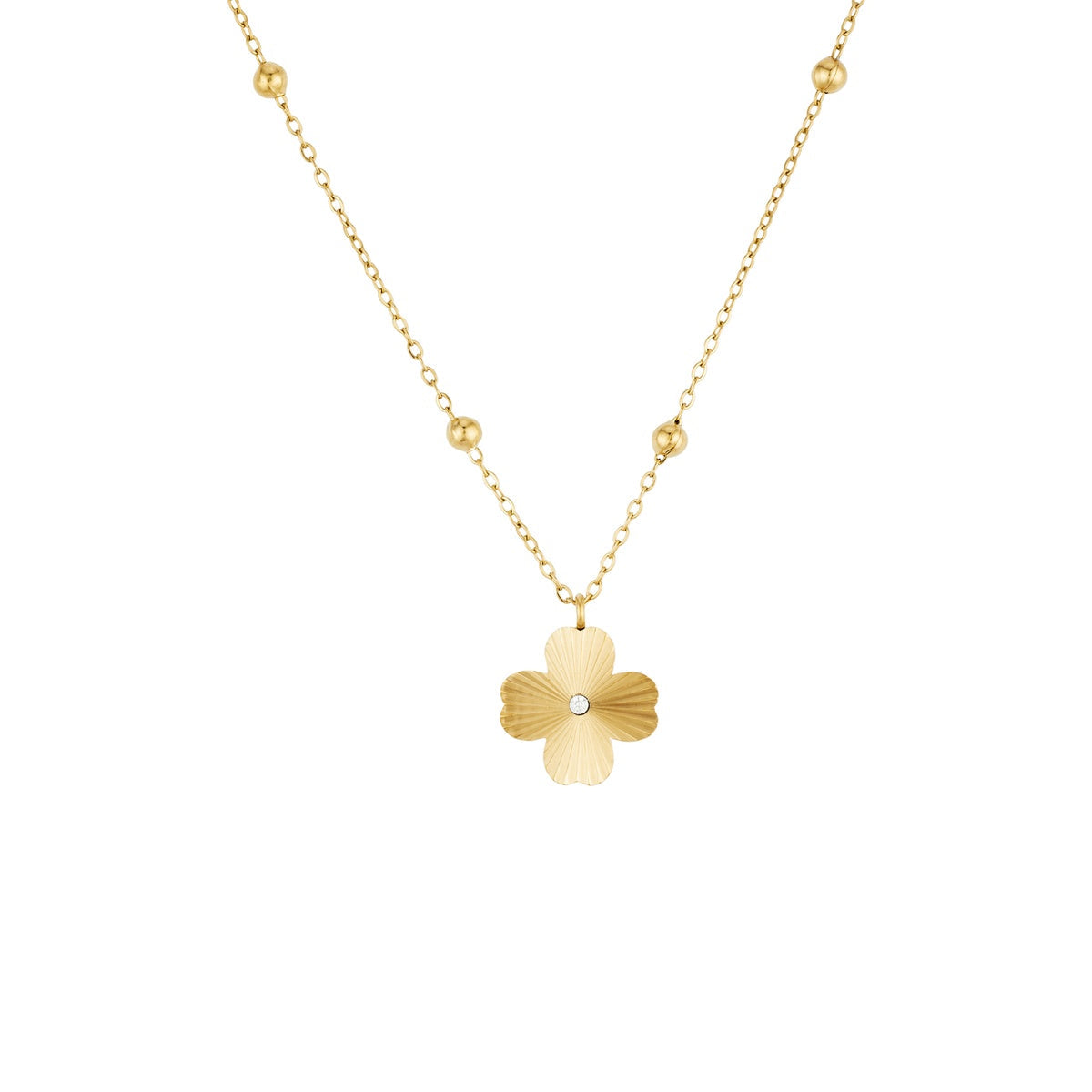 Over & Over Gold Stainless Steel Clover Ball Gift Set