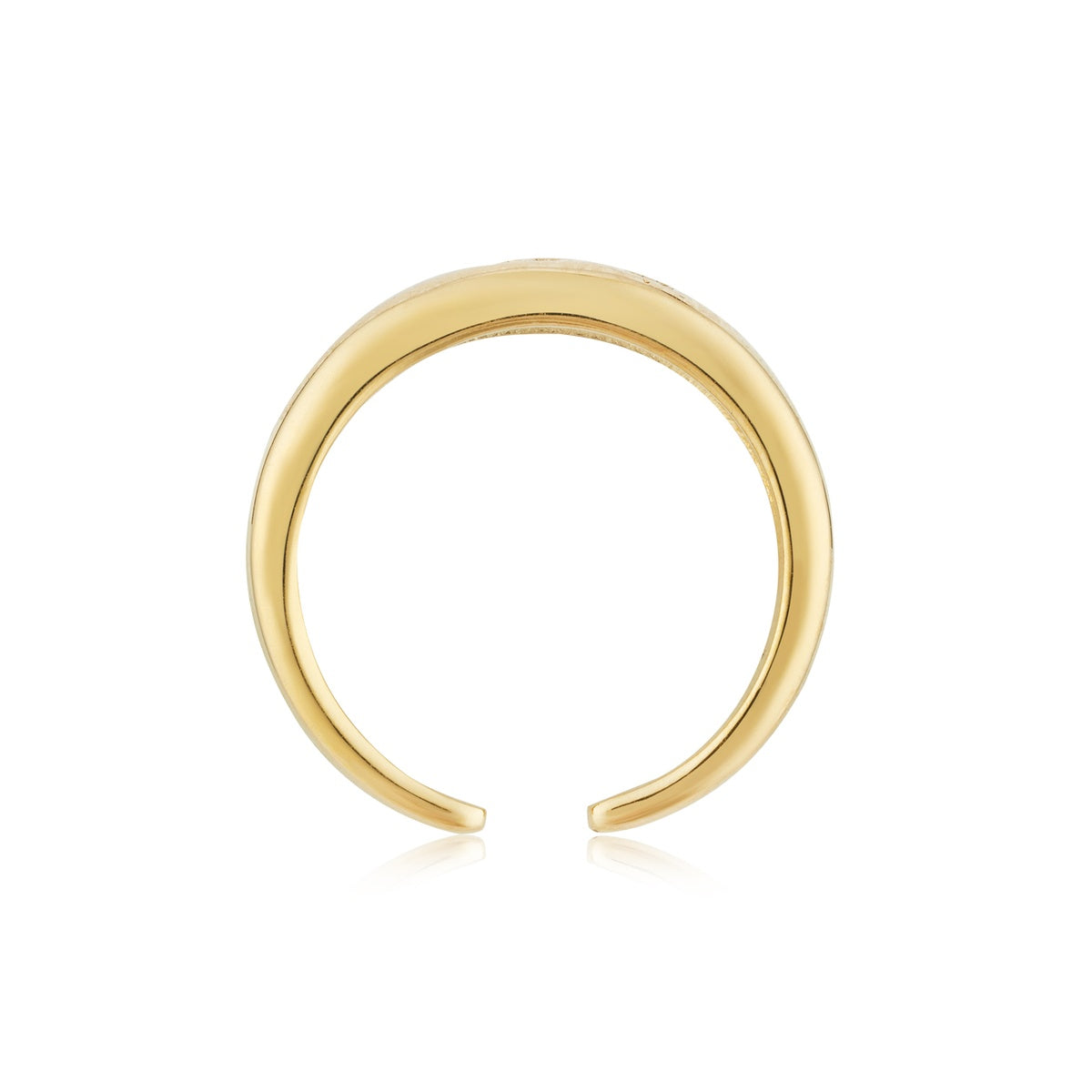 Over & Over Gold Stainless Steel Celestial CZ Puff Ring