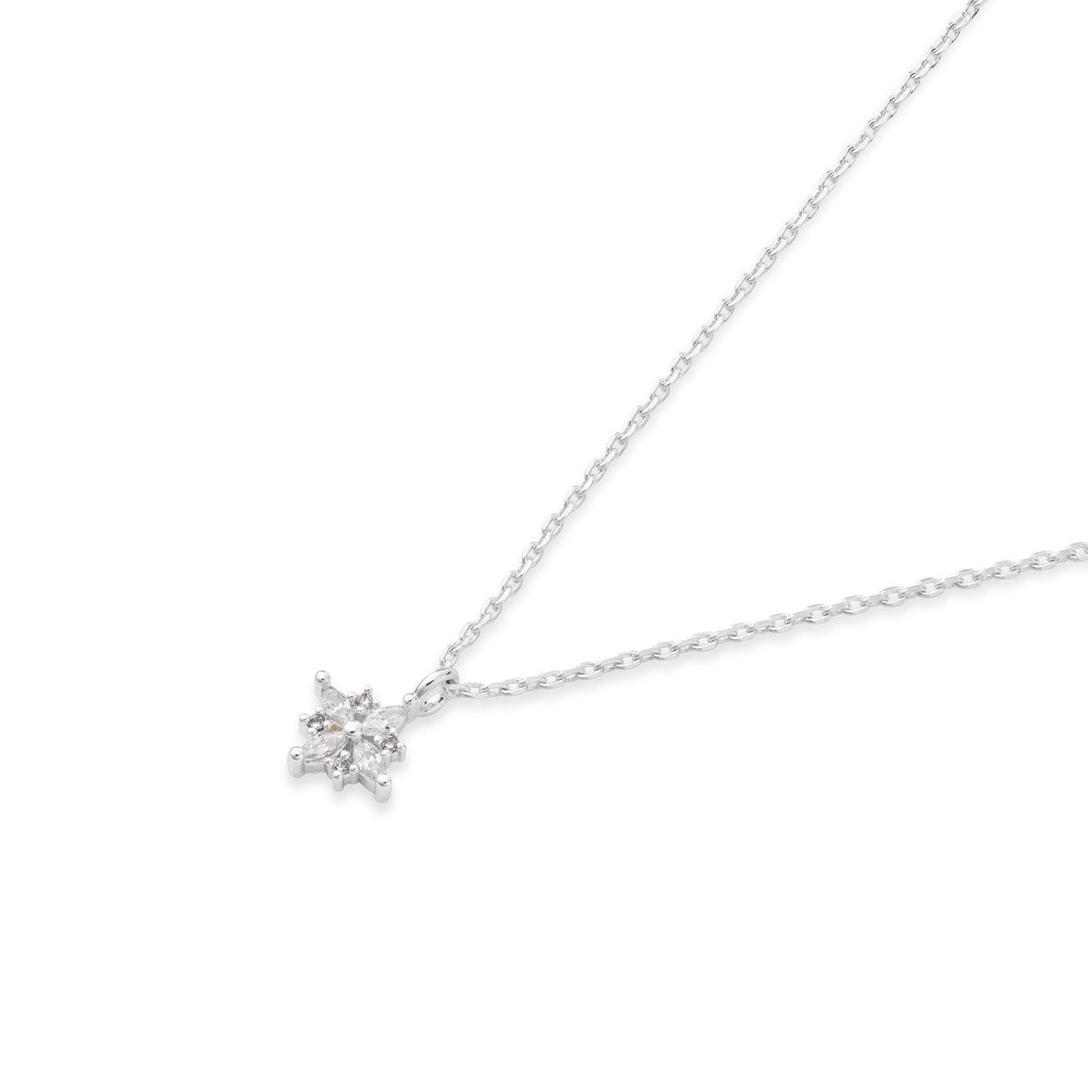 August Woods Silver Star Cluster Necklace