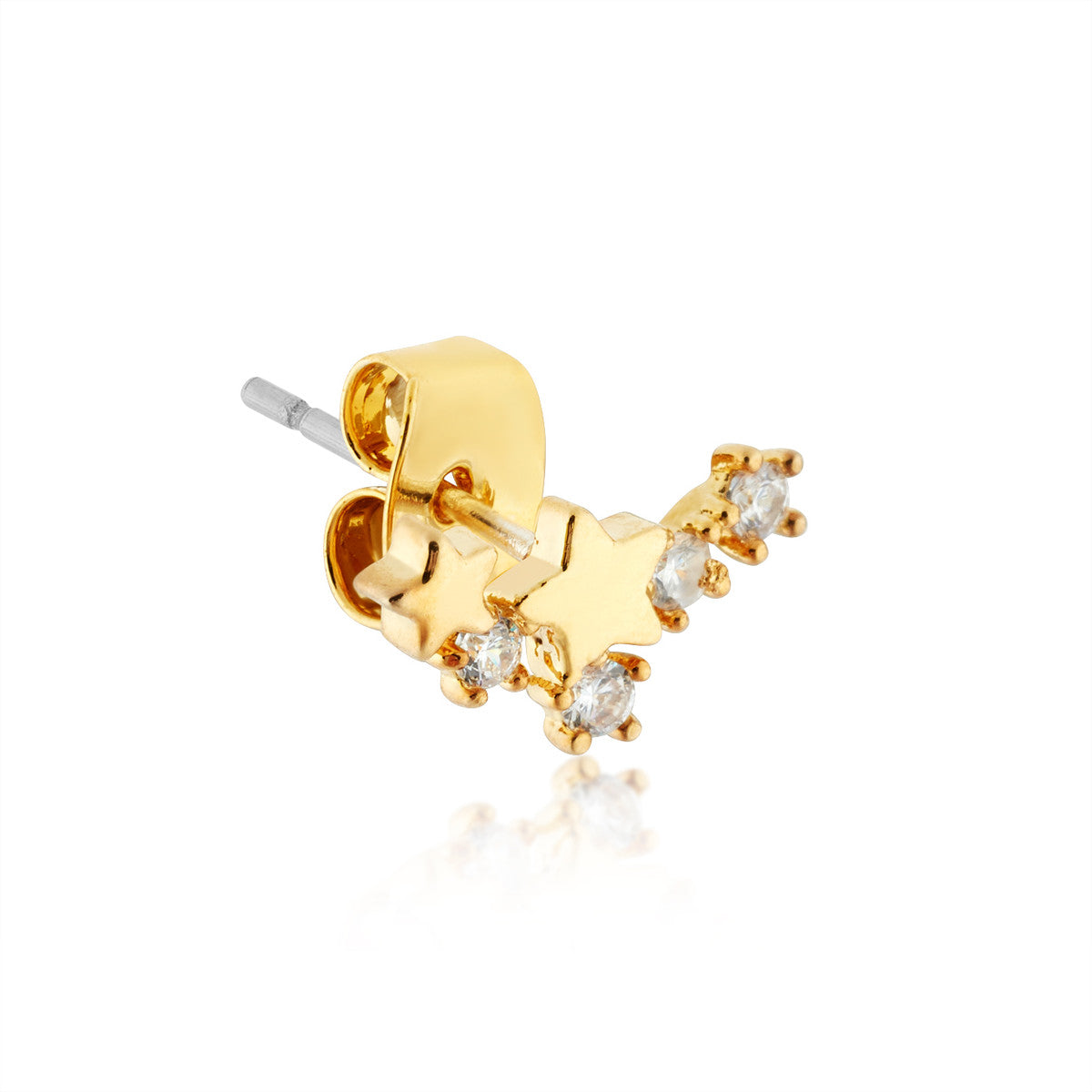 August Woods Gold CZ Mini Star Stud Earrings