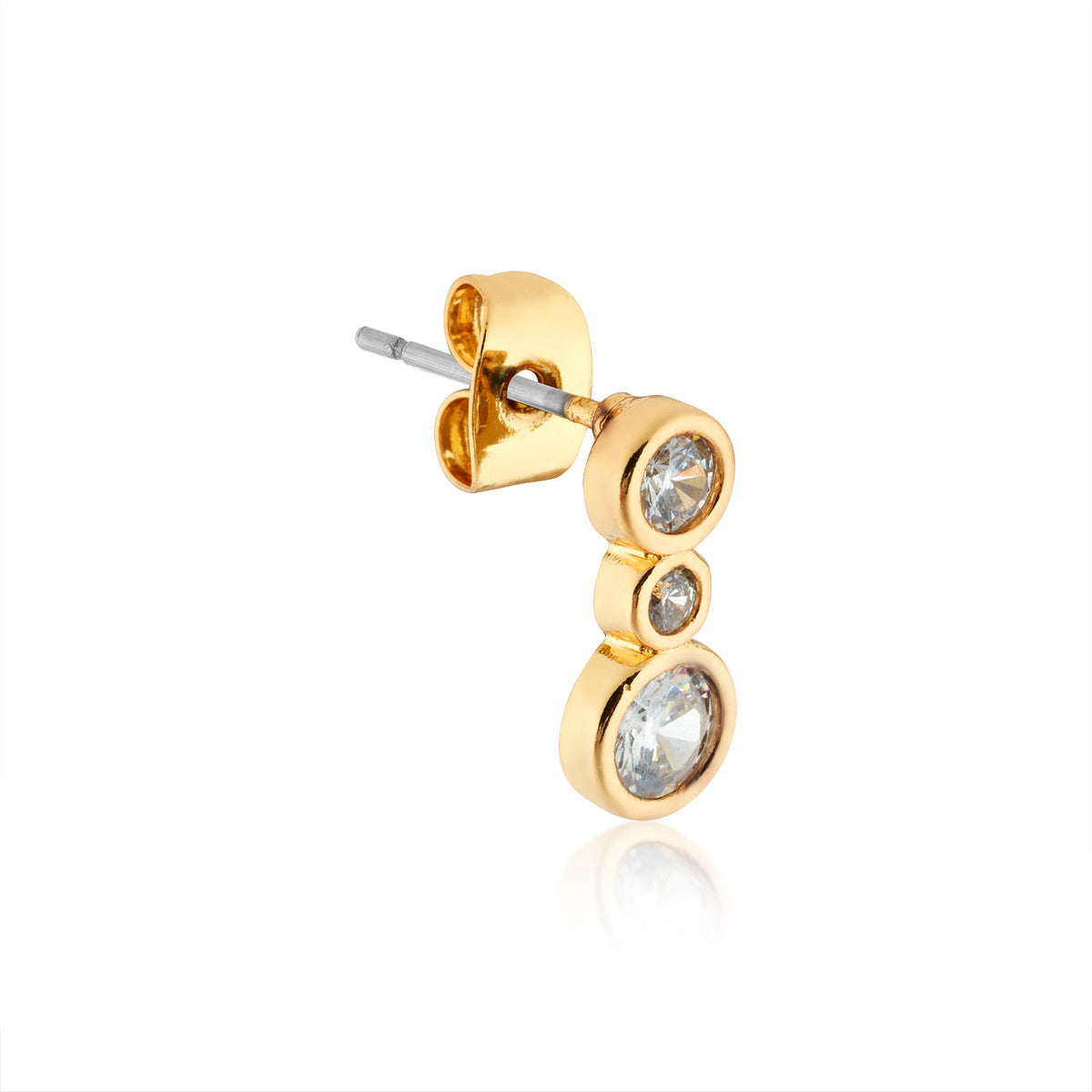 August Woods Gold Bezel Stud Earrings