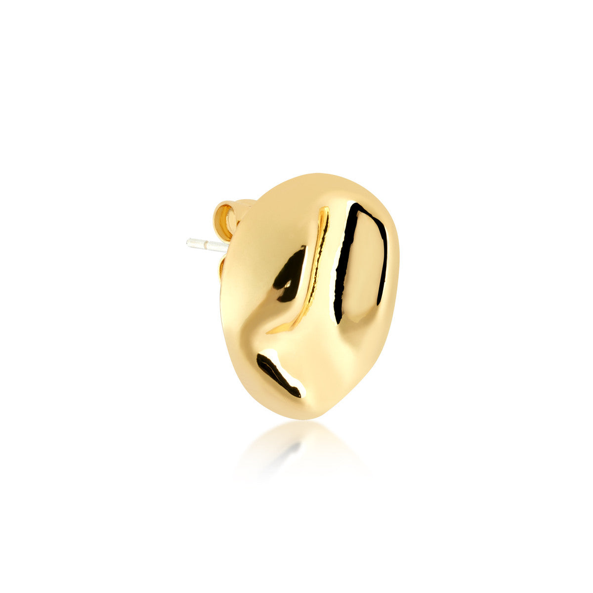 August Woods Gold Molten Stud Earrings