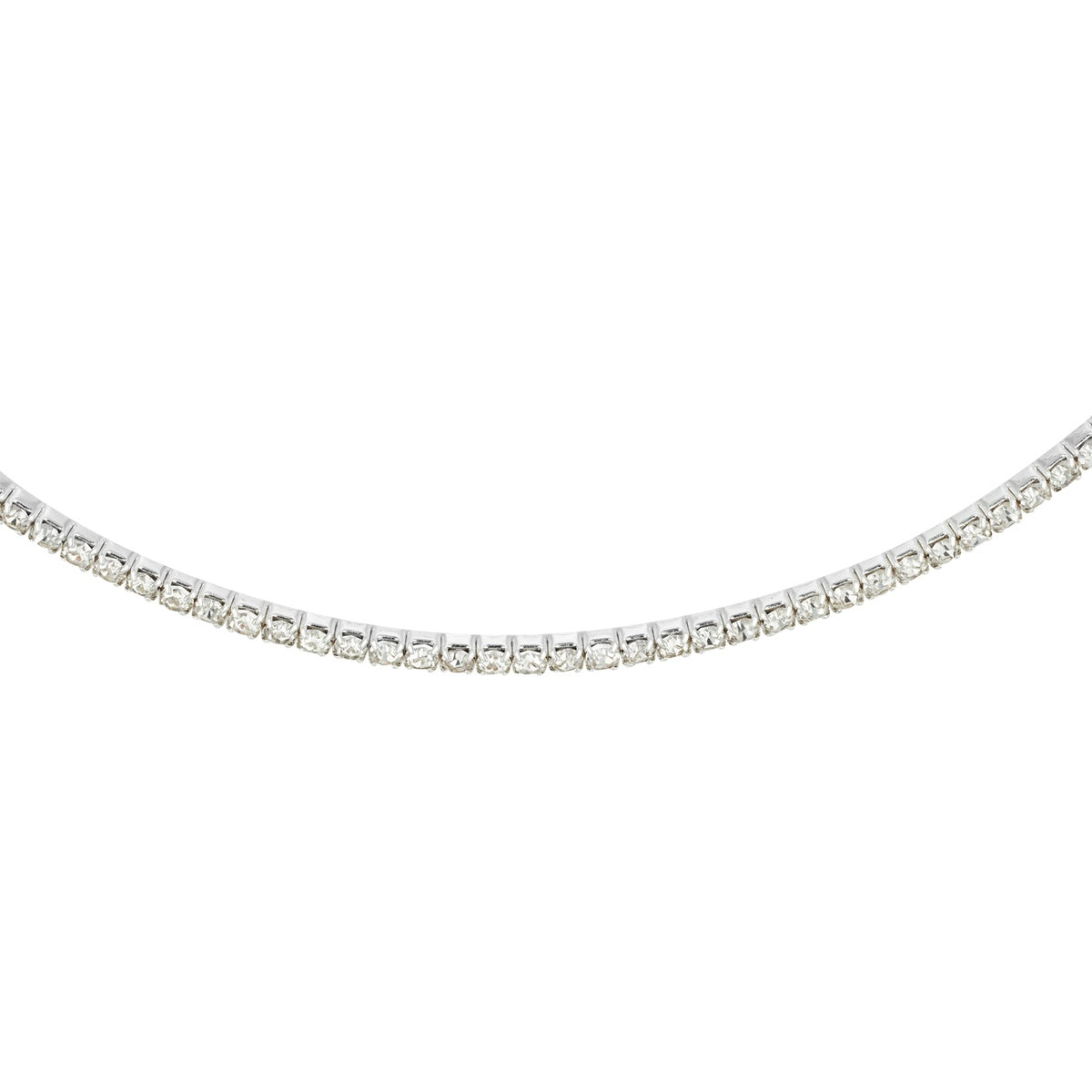 August Woods Silver Pavé Torque Necklace