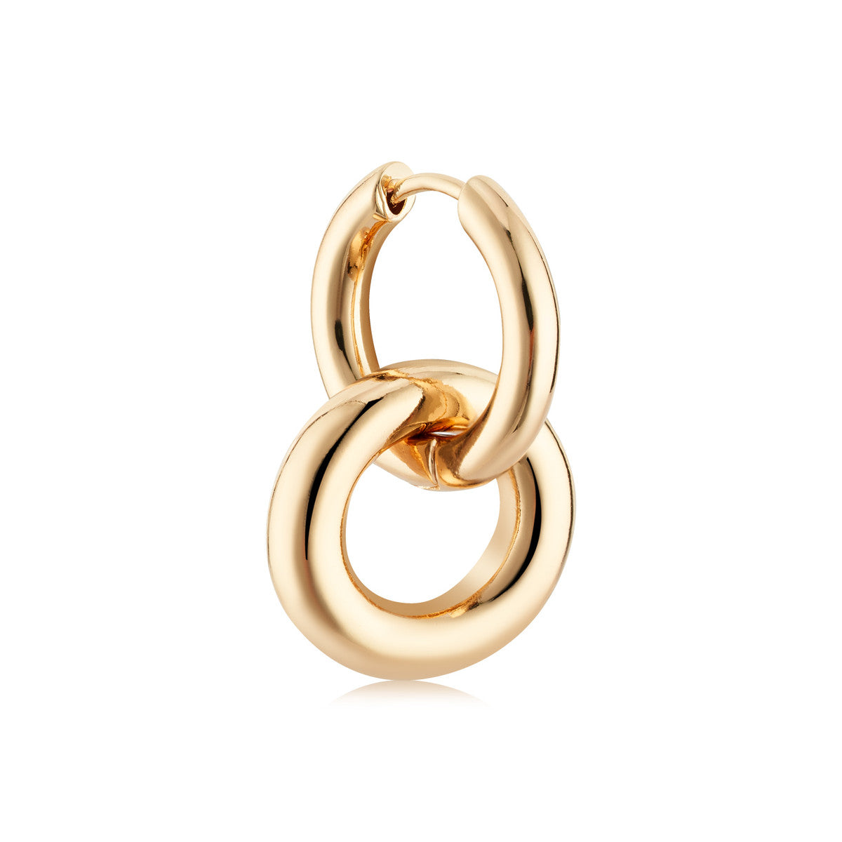 August Woods Gold Double Linked Hoop Earrings