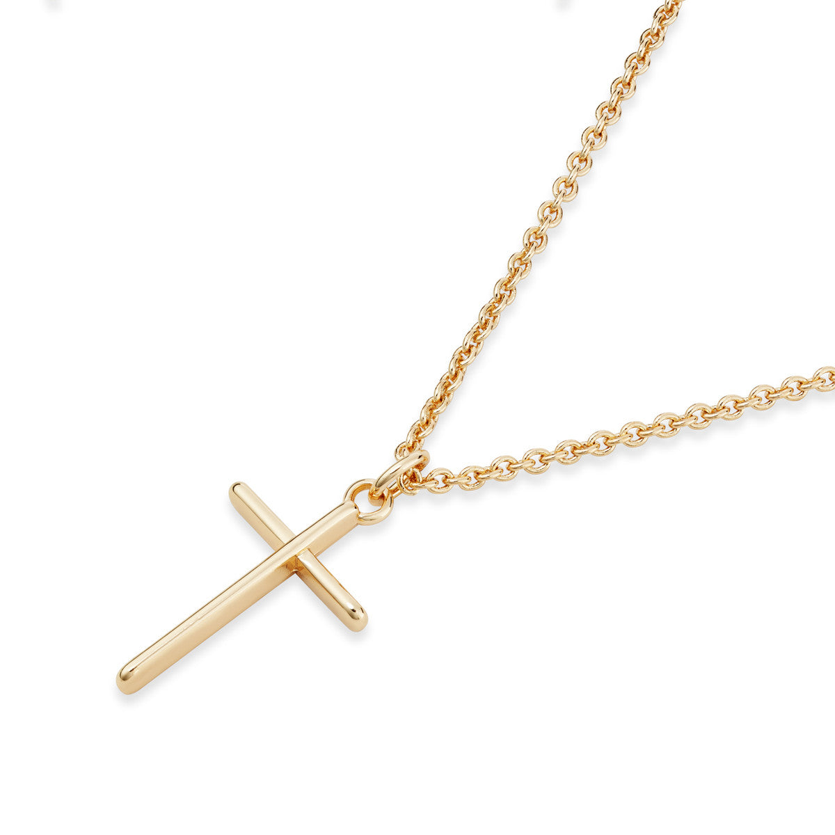 August Woods Gold Simple Cross Necklace
