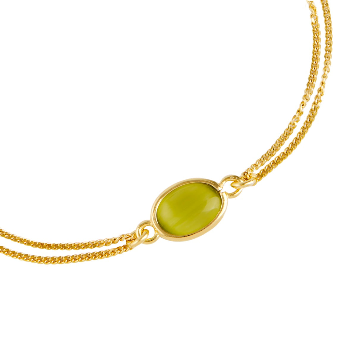 Argento Gold Peridot Chain Bracelet