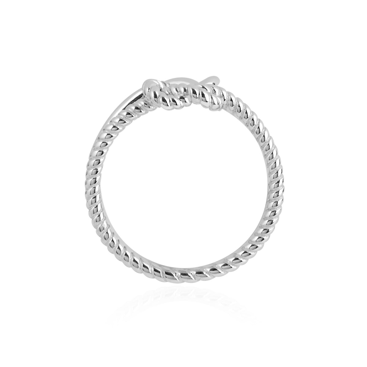 Argento Silver Celtic Double Rope Knot Ring