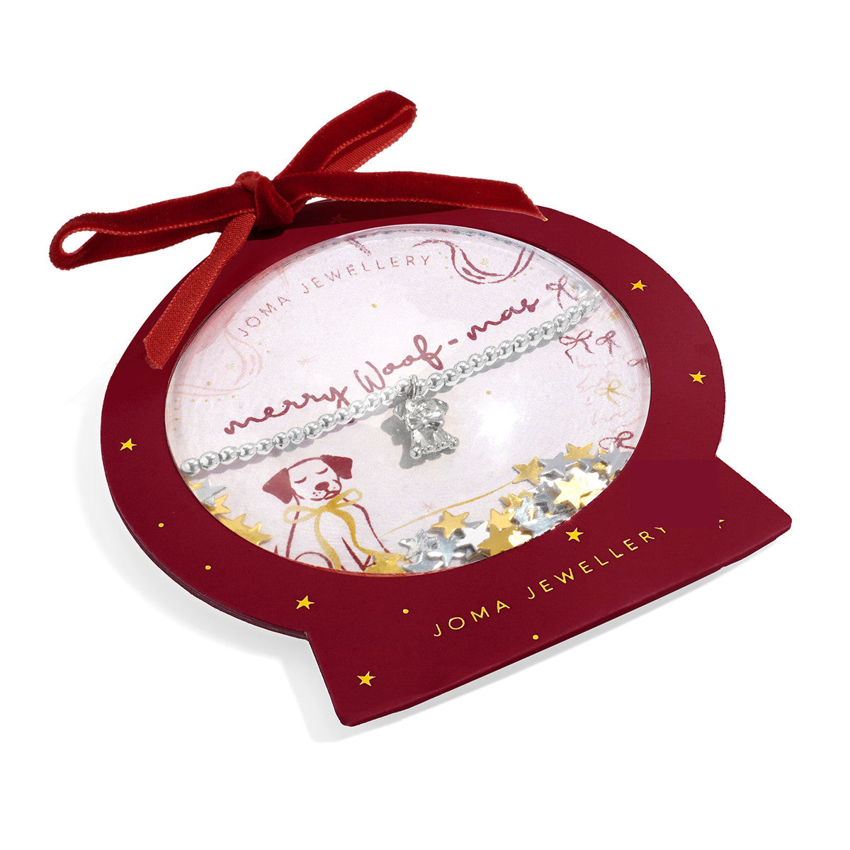 Joma Snowglobe A Little Merry Woof-Mas Bracelet