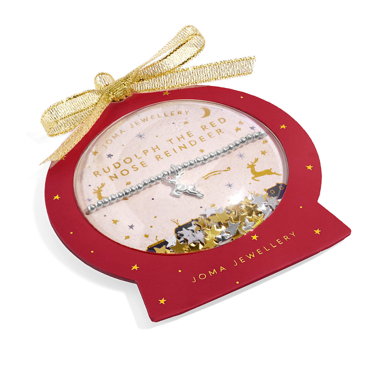 Joma Kids' Snowglobe A Little Rudolph The Red Nosed Reindeer Bracelet