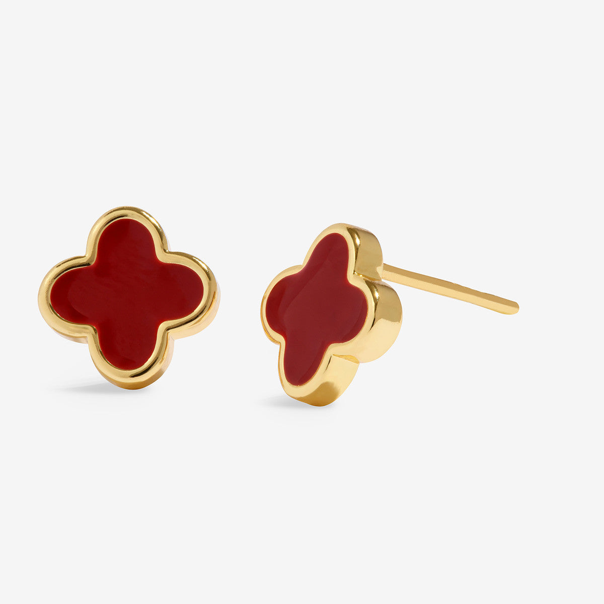 Joma Signature Clover Collection Red Clover Earrings