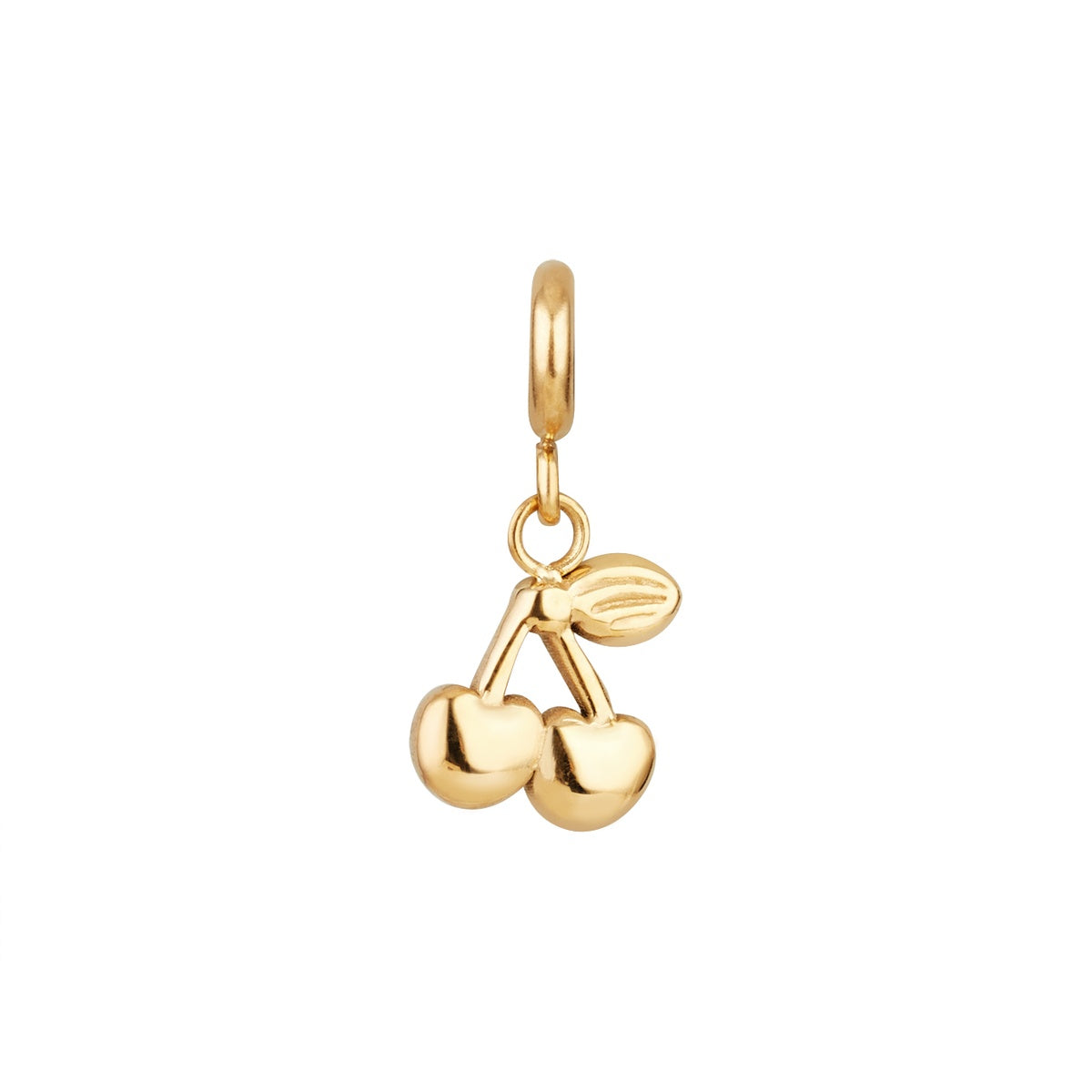 Over & Over 14k Gold Stainless Steel Cherry Charm