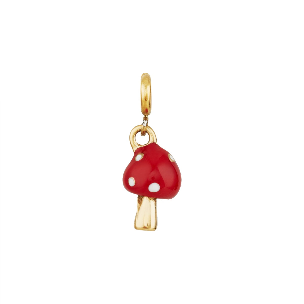 Over & Over 14k Gold Stainless Steel Red Toadstool Charm
