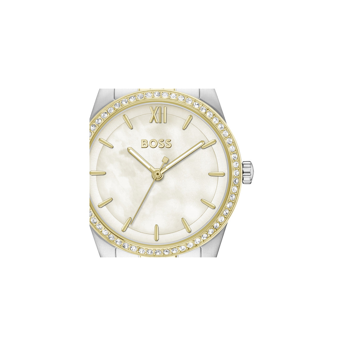 Boss Two Toned Graceful Precious White Mother of Pearl Watch