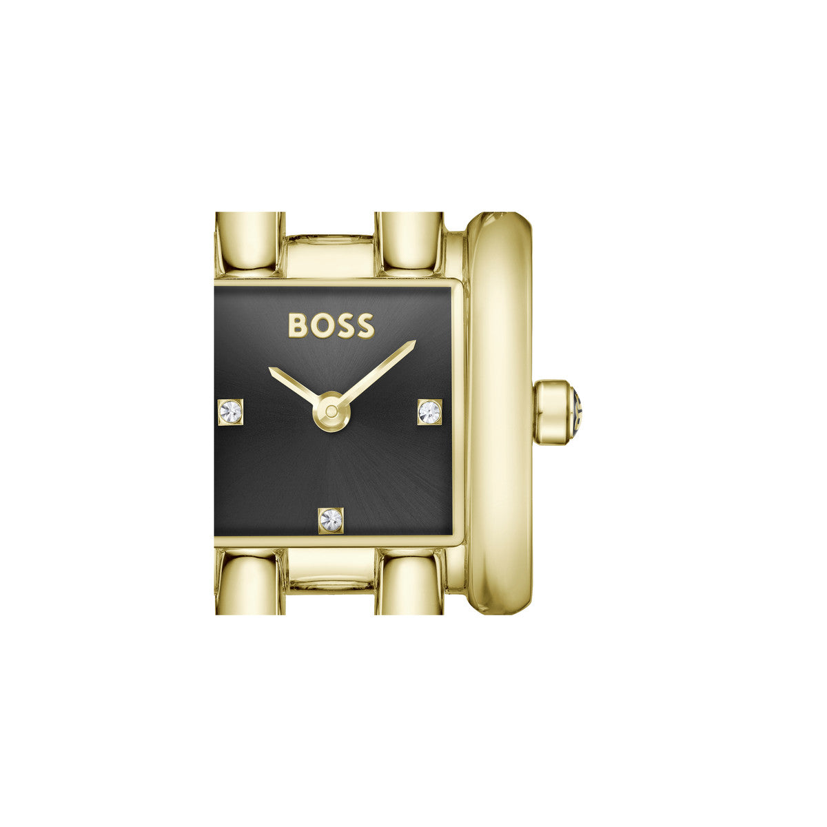 Boss Gold Violet Black Square Dial Watch