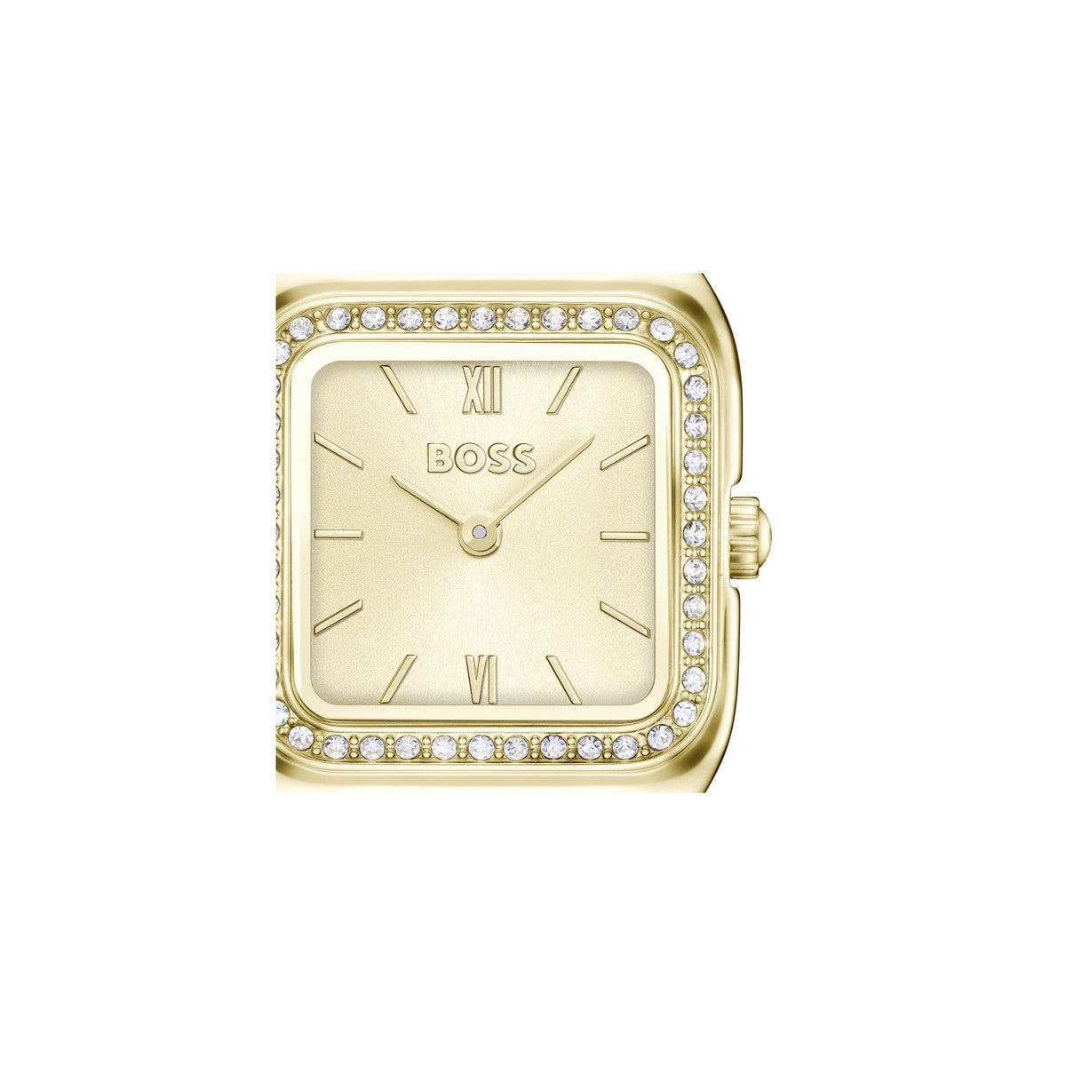 Boss Gold Mae Petite Gold Square Dial Watch