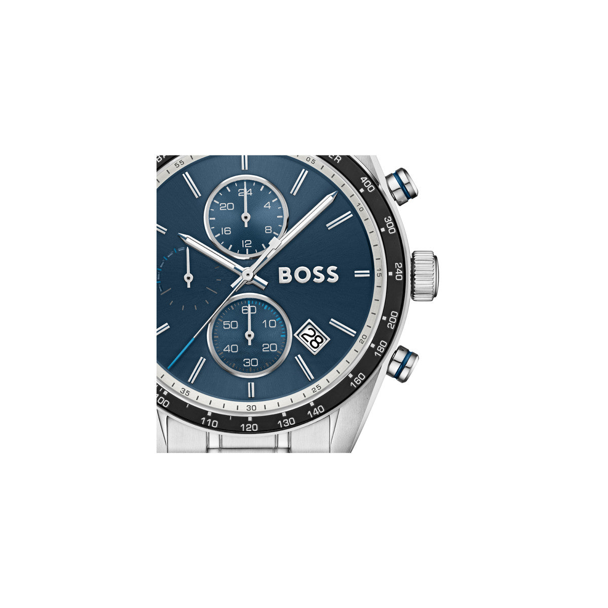 Boss Silver Grand Prix Blue Dial Watch