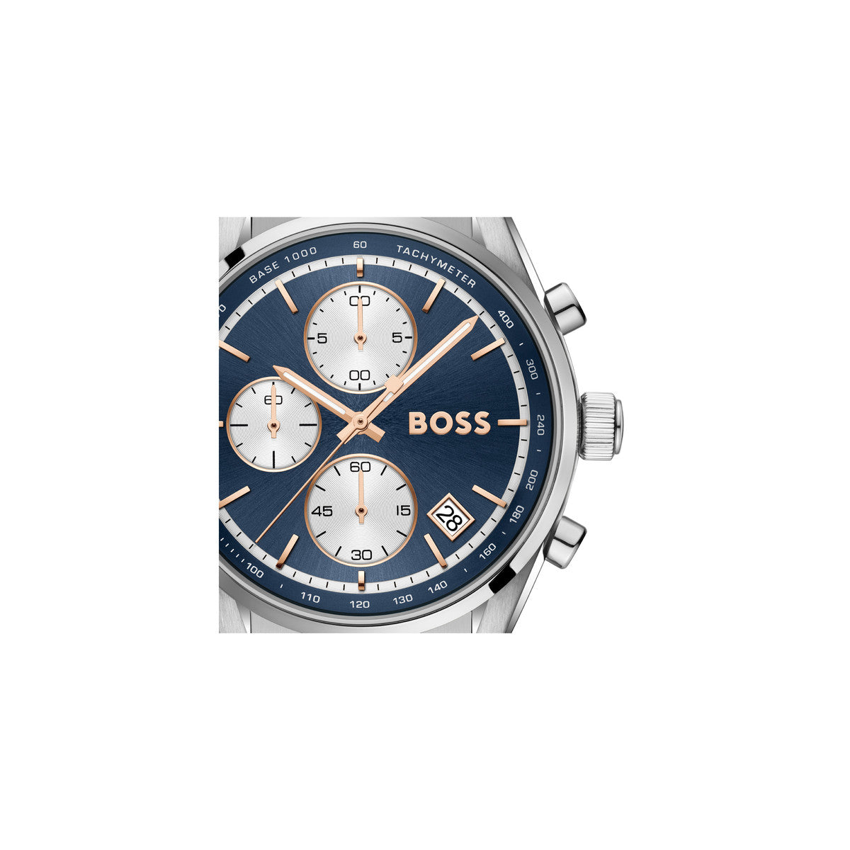 Boss Silver Grand Prix Touring Blue Dial Watch