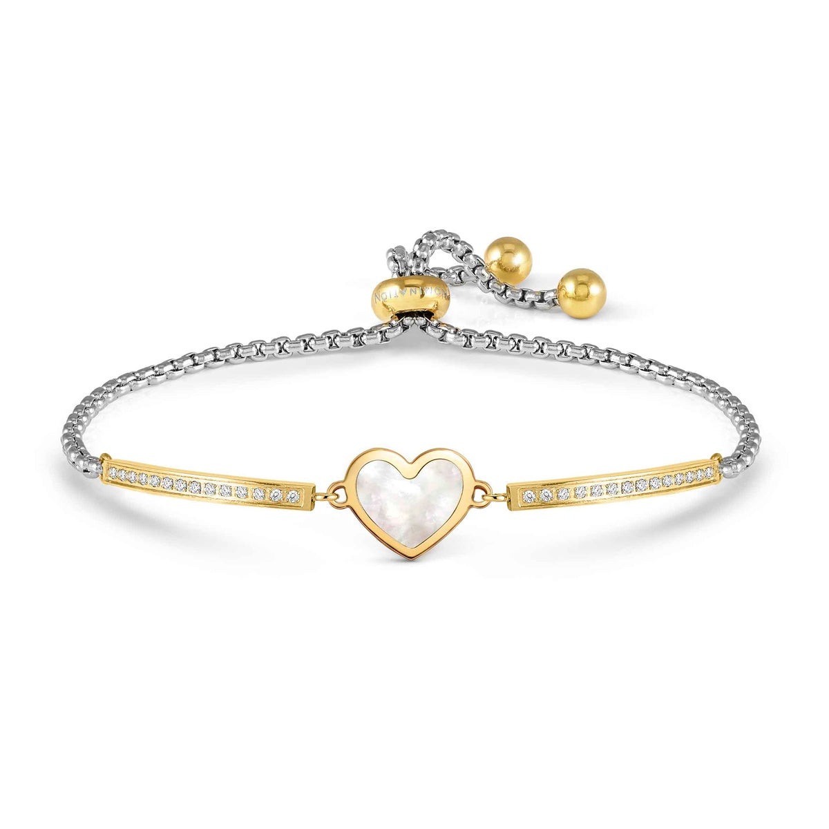 Gold Milleluci Mother of Pearl Heart Bracelet