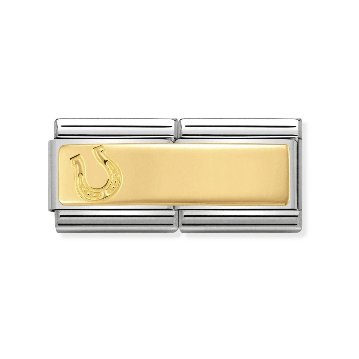 Nomination Gold Engravable Horseshoe Double Charm