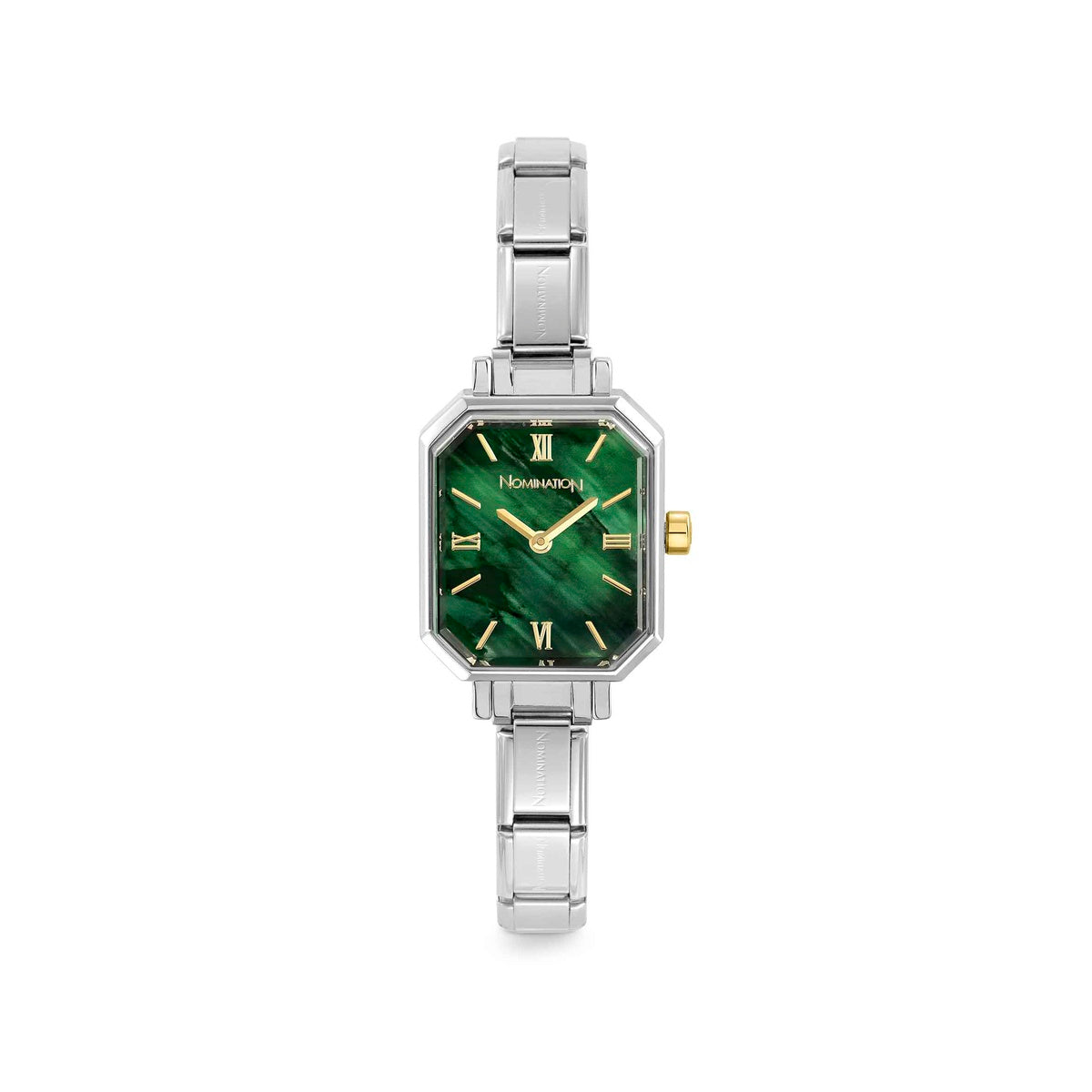 Nomination Silver Green Gold Dial Composable Watch