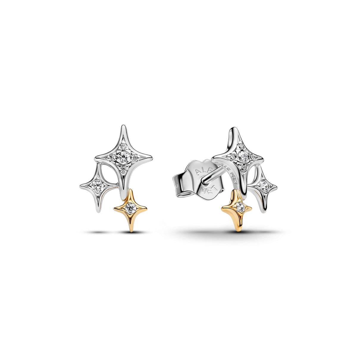 Pandora Silver Triple Star Stud Earrings