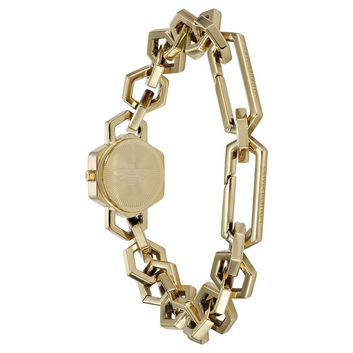 Olivia Burton Gold Hex Link Bracelet Mini Match