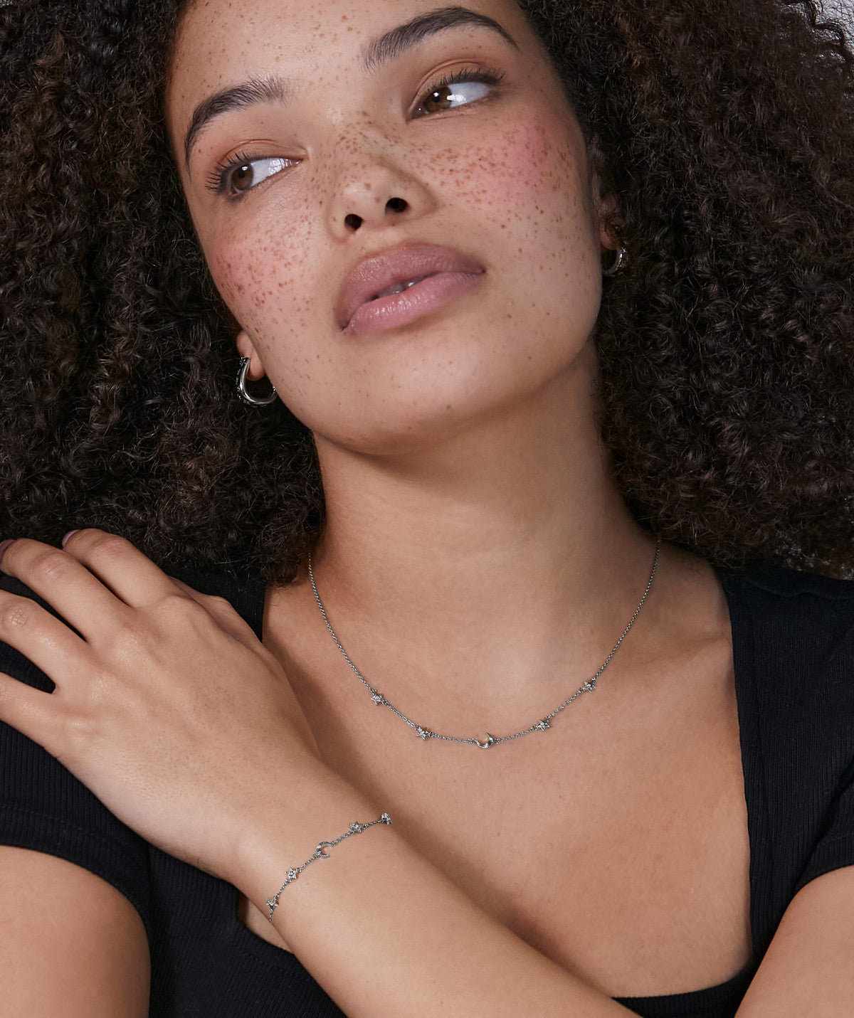 Olivia Burton Silver Mini North Star Chain Bracelet