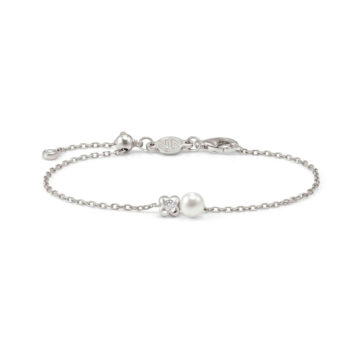 Nomination Silver Pearls Loop Flower Bracelet