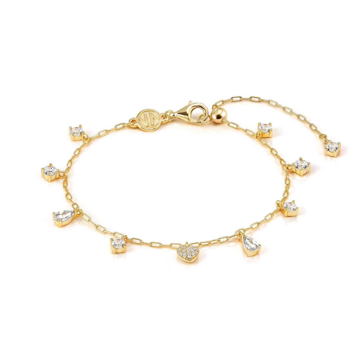 Nomination Gold Precious Moves Heart Charm Bracelet